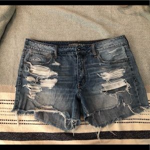 Distressed American Eagle Tomgirl Shorts